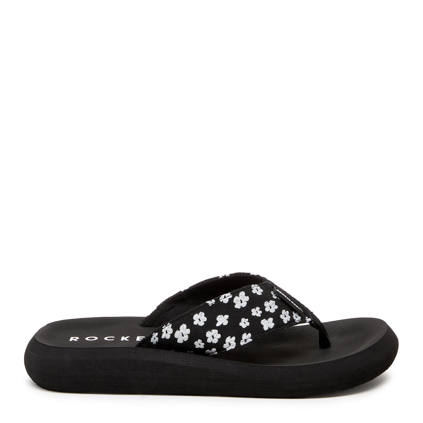 Spotlight Black Pixie Floral Flip Flop