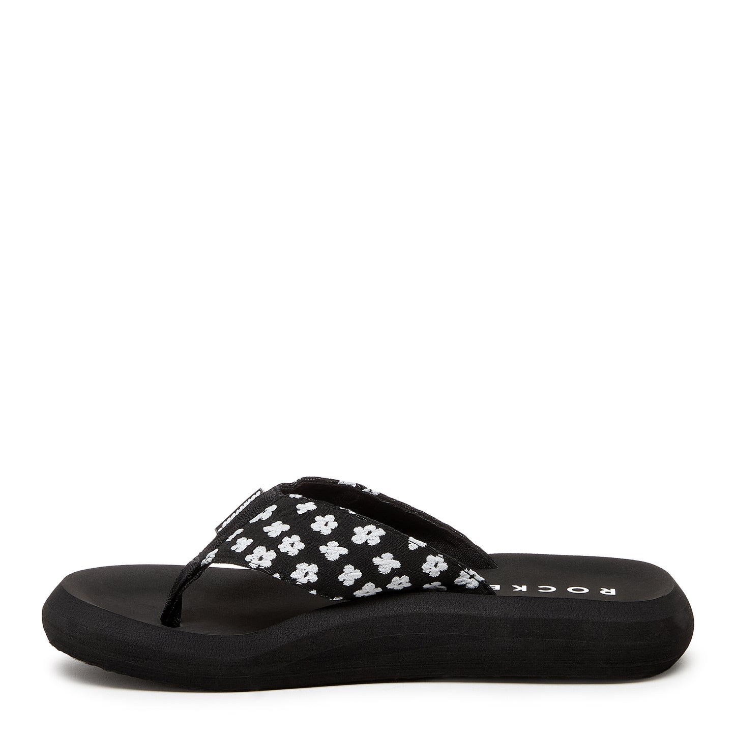 Spotlight Black Pixie Floral Flip Flop