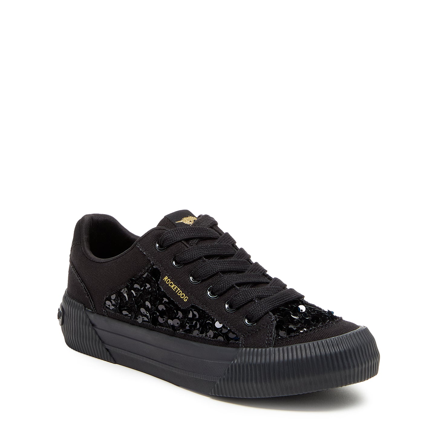 RocketDog Womens Cheery Black Sequin Sneaker