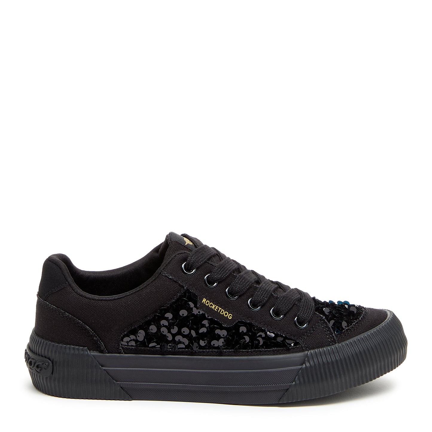 RocketDog Womens Cheery Black Sequin Sneaker