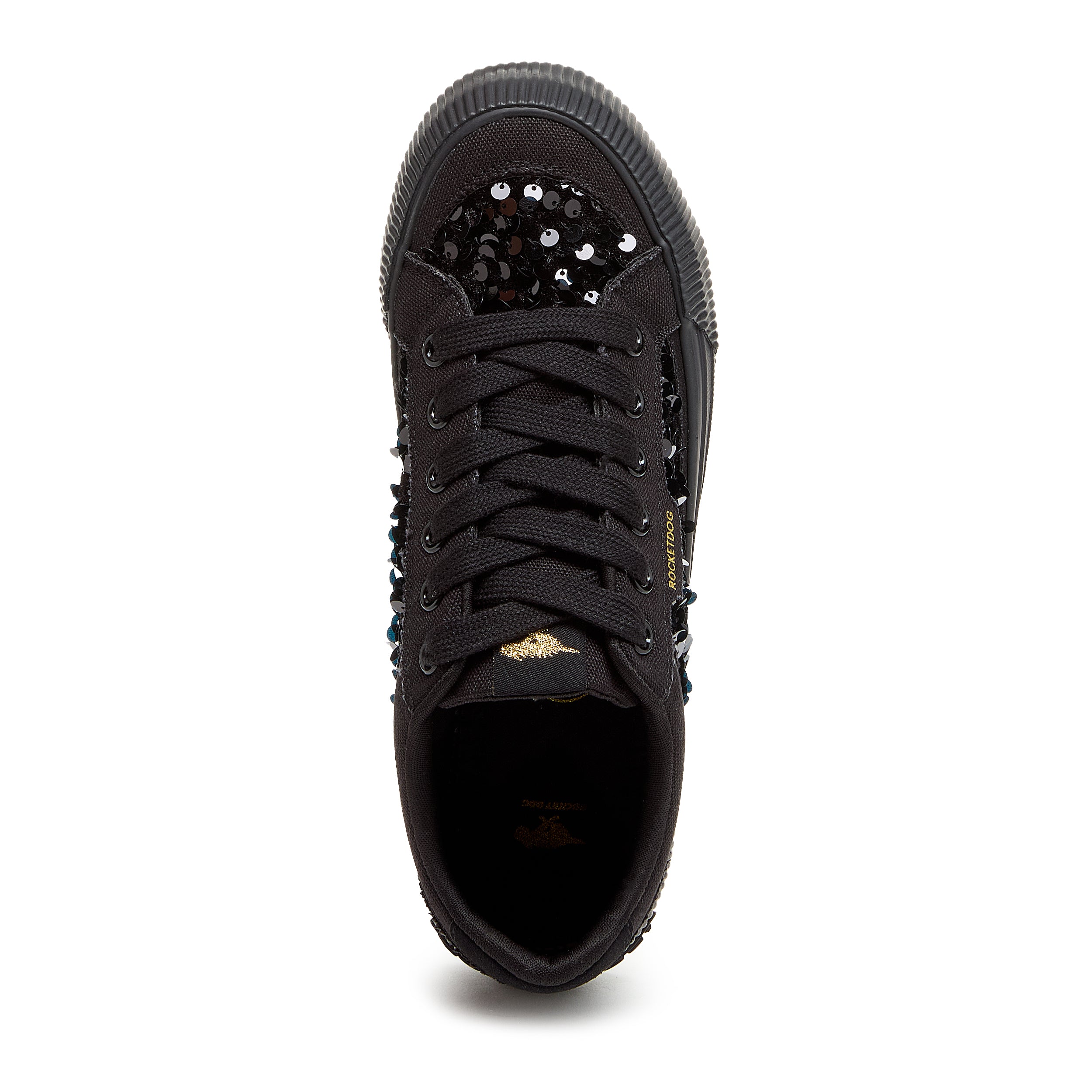 Black sequin slip on sneakers online