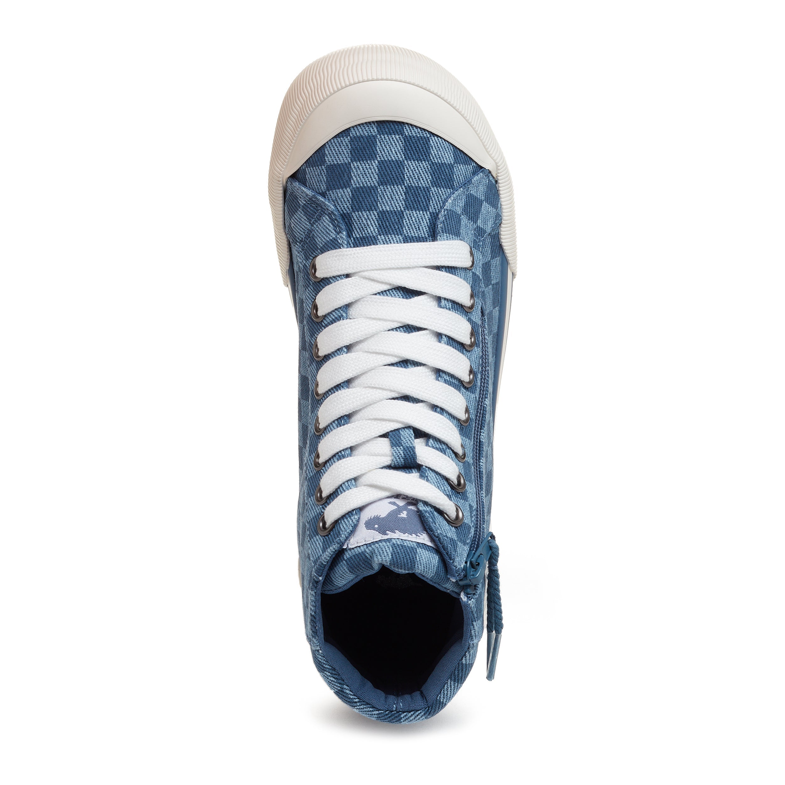 Rocket Dog® Women's Jazzin Blue Checkered High Top Sneaker