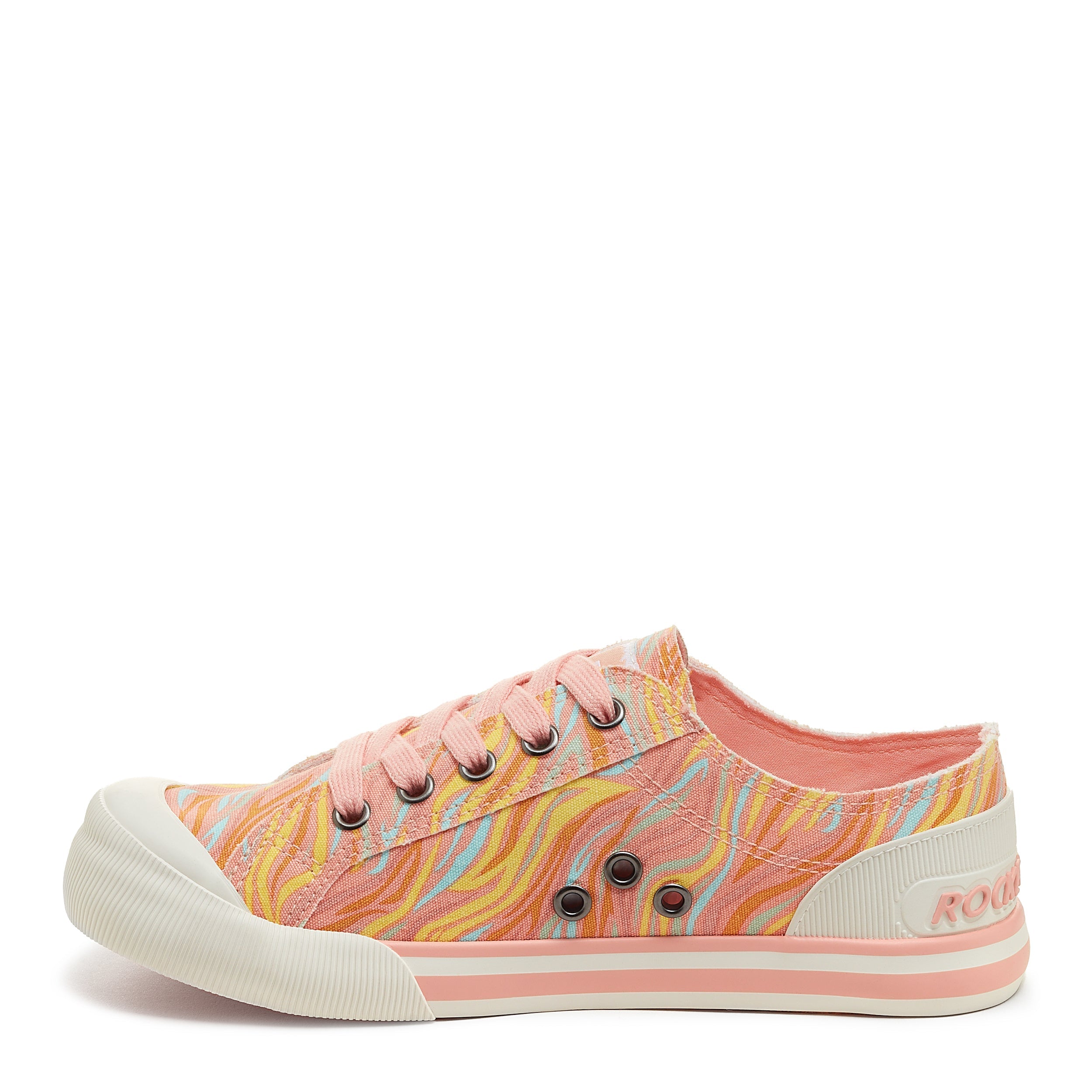 Jazzin Pink Wavy Print Sneakers: Ride the Wave of Style & Comfort